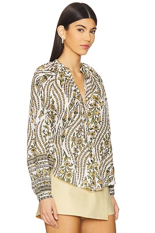 Veronica Beard Ailani Top in Green,White