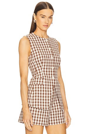 Veronica Beard Lois Vest in Brown