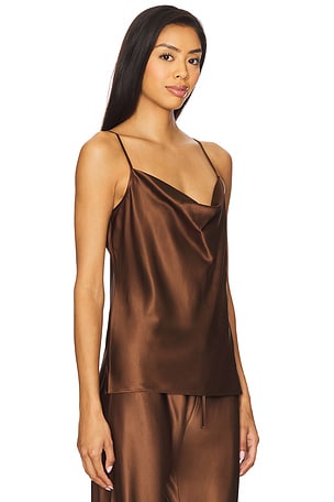 Veronica Beard Sola Top in Chocolate