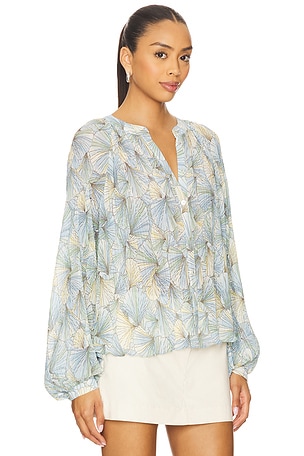 Veronica Beard Fennel Blouse in Blue. Size 8. Also
