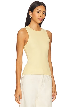Veronica Beard Cropped Jordyn Tank in Yellow