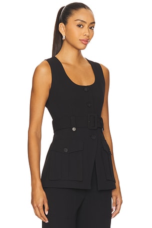 Veronica Beard Becker Vest in Black
