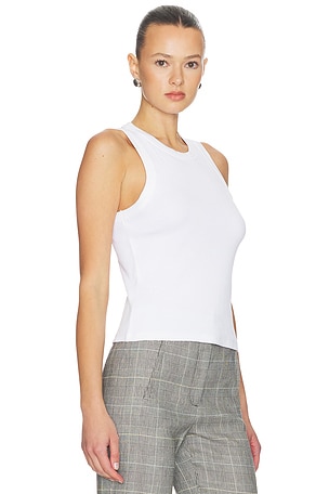 Veronica Beard Cropped Jordyn Tank Top in White. Size XS. Also