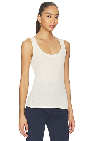 Veronica Beard Belvedere Tank Top in Cream