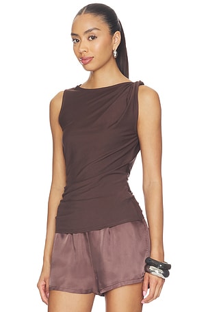 Veronica Beard Otessa Top in Chocolate. Size S. Also