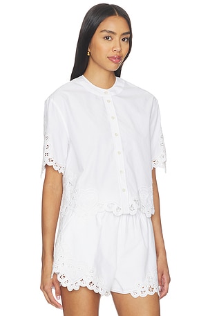 Veronica Beard Aleck Shirt in White