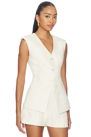 Veronica Beard Gillson Vest in Ivory. Size 8. Also