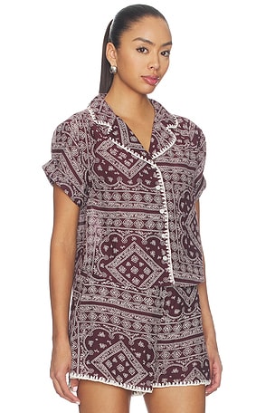 Veronica Beard Ilene Top in Purple