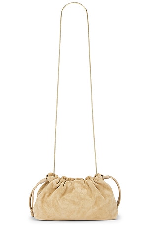 Veronica Beard Small Suede Bag in Tan