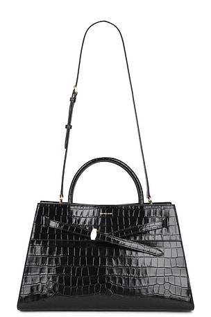 Large Crocodile Embossed Bag Veronica Beard