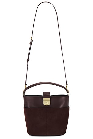 The Crest Lock Bucket Bag Veronica Beard