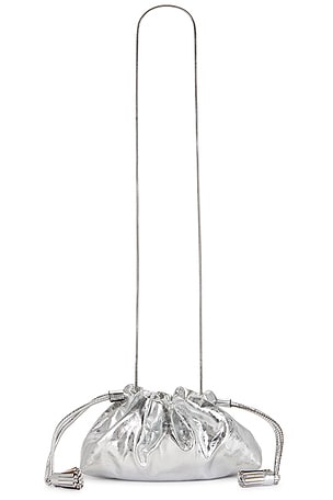 Veronica Beard Small Metallic Bag in Metallic Silver
