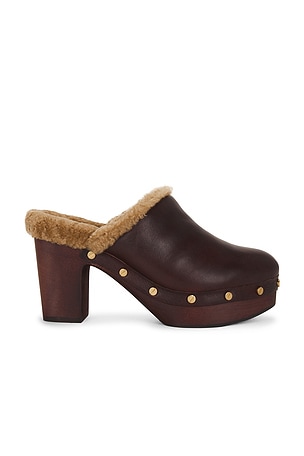 Larken Shearling Platform Clog Veronica Beard