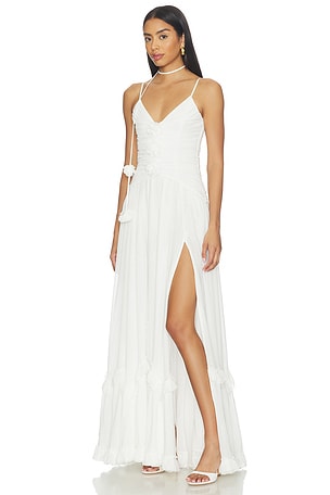 V. Chapman Persephone Maxi Dress in White. Size 4. Also
