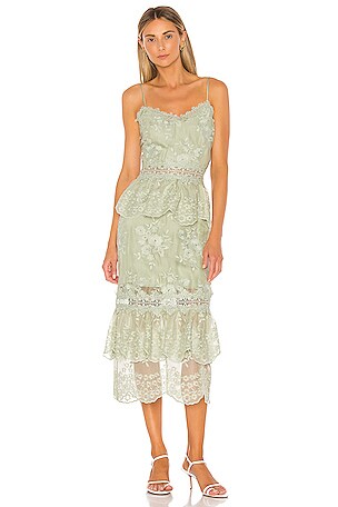 V. Chapman Dahlia Dress in Sage | REVOLVE