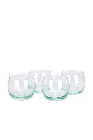 Set Of 4 Stemless Wine Goblets Verve Culture