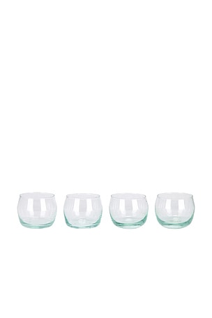 Verve Culture Set Of 4 Stemless Wine Goblets in White