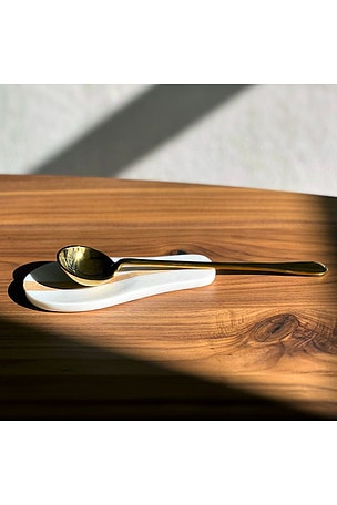 Verve Culture Marble Spoon Rest in Neutral