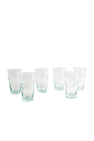 Moroccan Beldi Glassware Set Of 6 Verve Culture