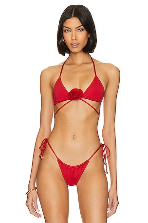 Montce Swim Euro Bows Bikini Top in Geo