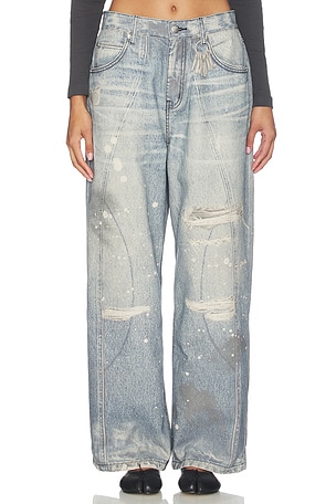 Vandythepenk trompe l'oeil jeans en color azul