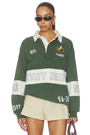 Washed Long Sleeve Rugby VANDYTHEPINK