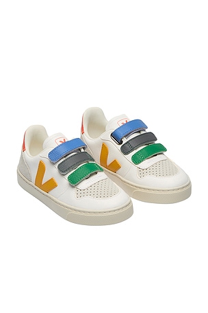 Veja Kids Small V-10 Sneaker in White