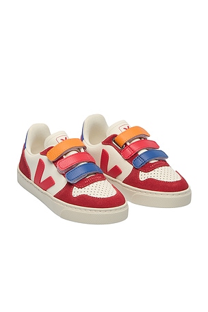 Veja Kids Small V-10 Sneaker in Red