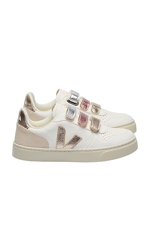 Veja Kids Small V-10 Sneaker in White