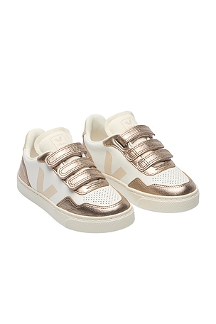Veja Junior Small V-90 Sneaker in White. Size 31 (US 13.5). Also