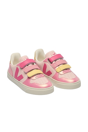 Veja Kids Small V-10 Sneaker in Pink