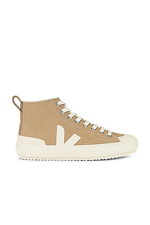 Gold Veja Womens High Tops VEJA Women's MINOTAUR SUEDE CAMEL BLACK