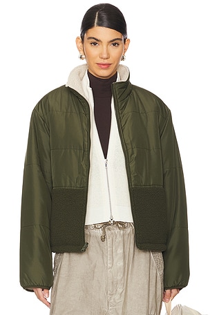 Tasha Reversible Puffer Sherpa Jacket Velvet by Graham & Spencer