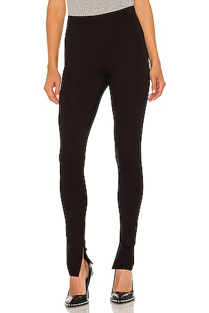 James Perse Ruched Ankle Legging in Black