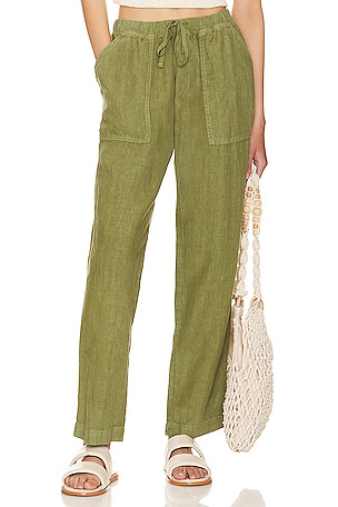 Monse Double Waistband Track Pants in Olive