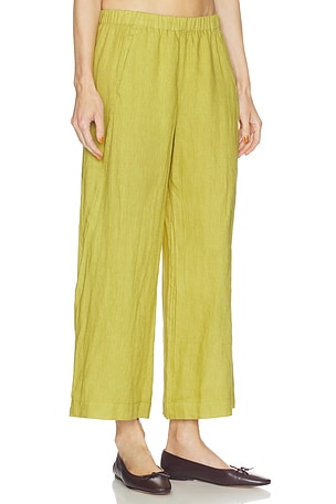 Velvet by Graham & Spencer Lola Woven Linen Pant in Yellow