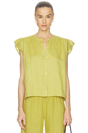 Janey Woven Linen Top Velvet by Graham & Spencer