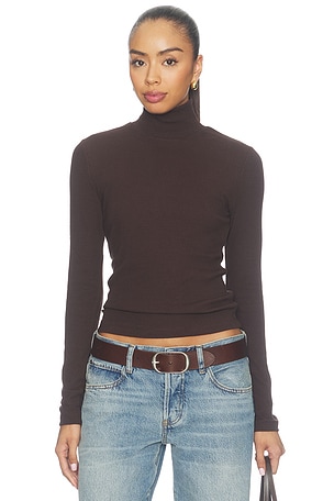 Helms Turtleneck Top Velvet by Graham & Spencer