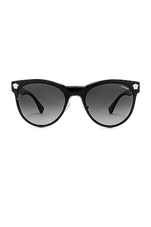 VERSACE Medusa Charm in Black & Polar Grey Gradient | REVOLVE display picture 1