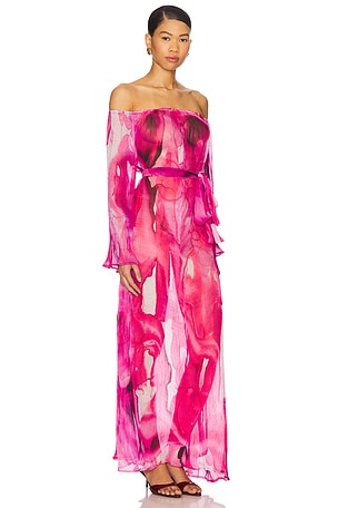 villa fresca Malia Dress in Fuchsia