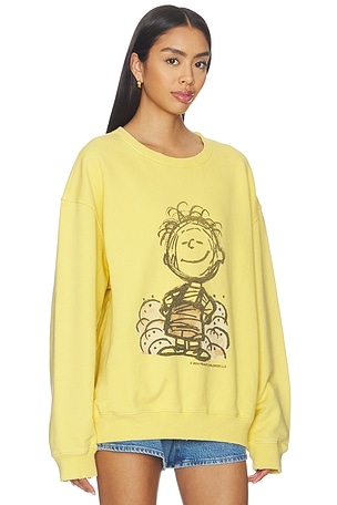 Vintage Heavy x Peanuts Pig Pen Friends Crewneck Sweater in Yellow