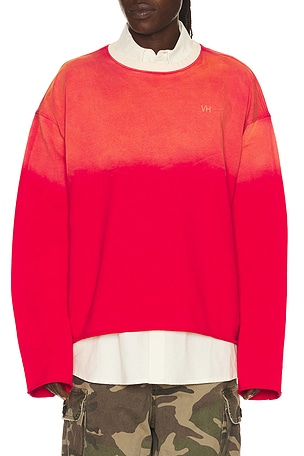 Oversized Cropped Crewneck Sweatshirt Vintage Heavy