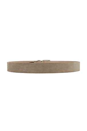 Vince 35mm Flat Suede Belt in Grey