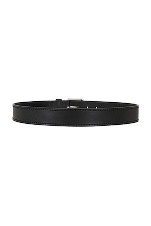 Vince 35mm Flat Belt With Stitched Edge Belt in Black. Size 38. Also
