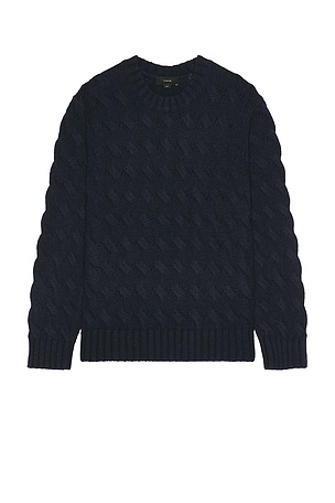 Cable Wave Crew Sweater Vince