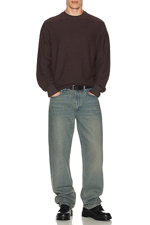 Jacquard Long Sleeve Crewneck Sweater Vince