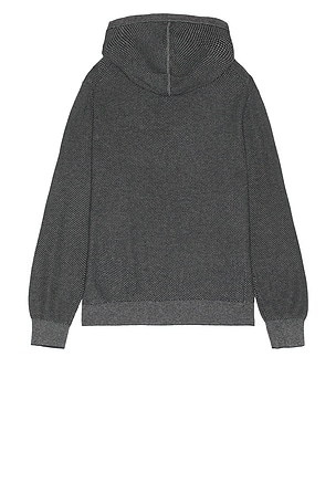 Vince Jacquard Long Sleeve Hoodie in Blue