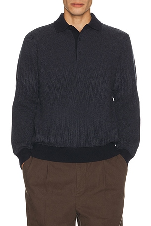 Long Sleeve Polo Sweater Vince