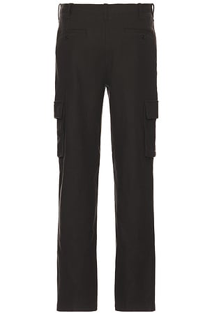 Vince Wool Flannel Cargo Pant in Charcoal