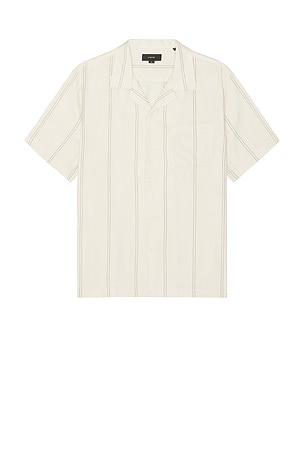 Sunfair Stripe Short Sleeve Shirt Vince